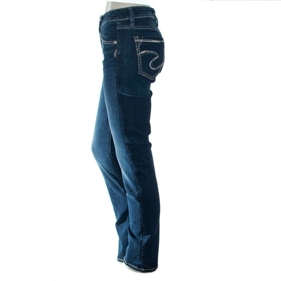 Silver Jeans Avery High Rise Straight Leg Curvy - Picture 4 of 5